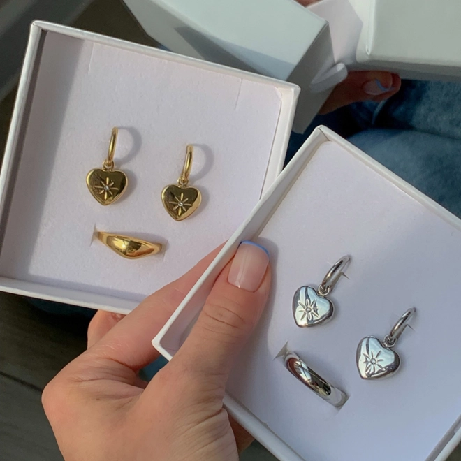 Сережки Heart gold