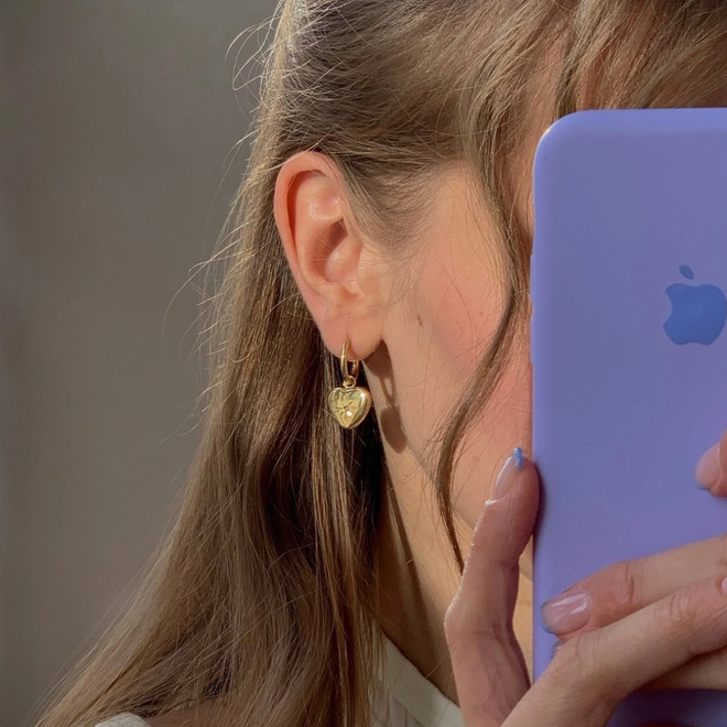 Сережки Heart gold