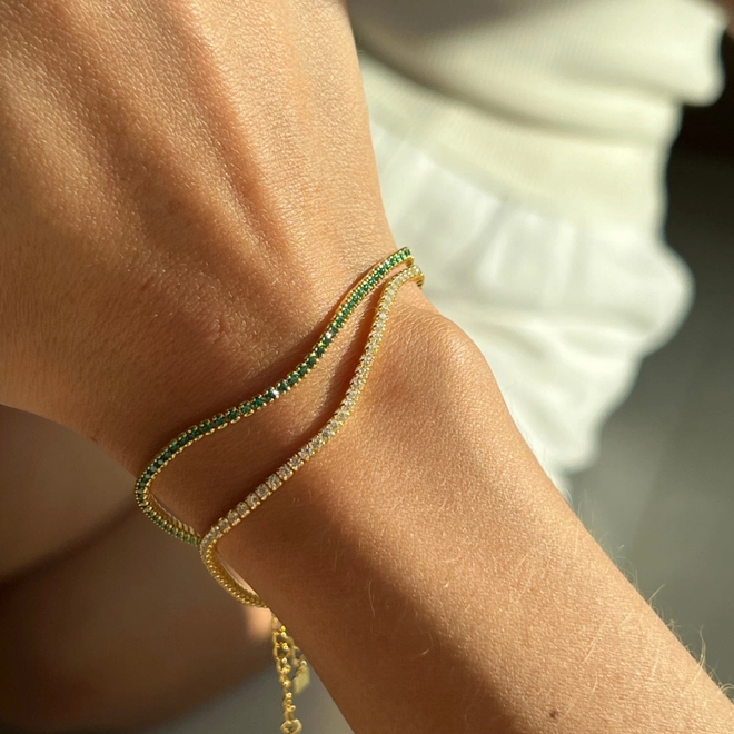 БРАСЛЕТ CANDY GREEN GOLD