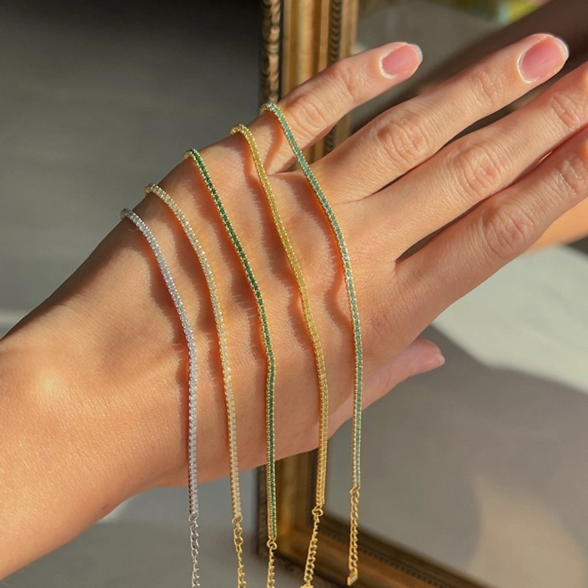 БРАСЛЕТ CANDY GREEN GOLD