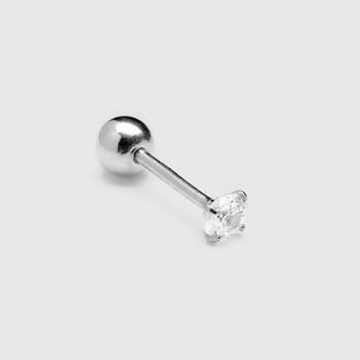 Сережка Diamond stud silver