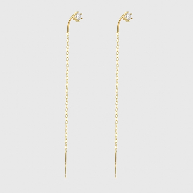 СЕРЕЖКИ-ПРОТЯЖКИ LIANA GOLD