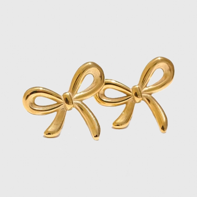 СЕРЕЖКИ BOWS MINI GOLD