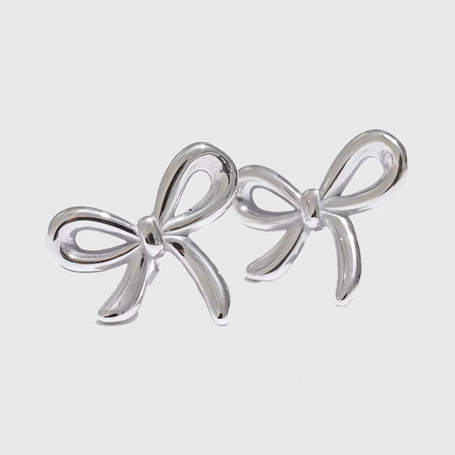 СЕРЕЖКИ BOWS MINI SILVER