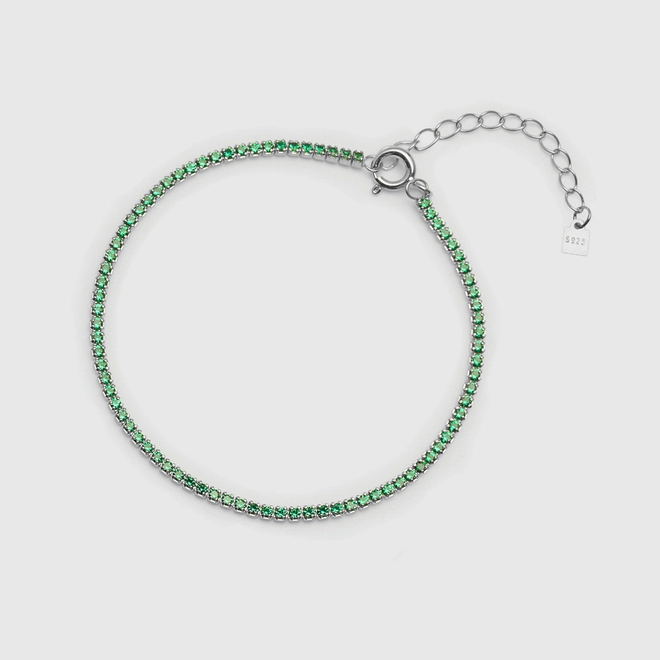 БРАСЛЕТ CANDY GREEN SILVER