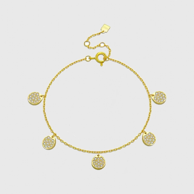 БРАСЛЕТ COINS DIAMOND GOLD