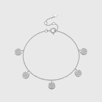 БРАСЛЕТ COINS DIAMOND SILVER