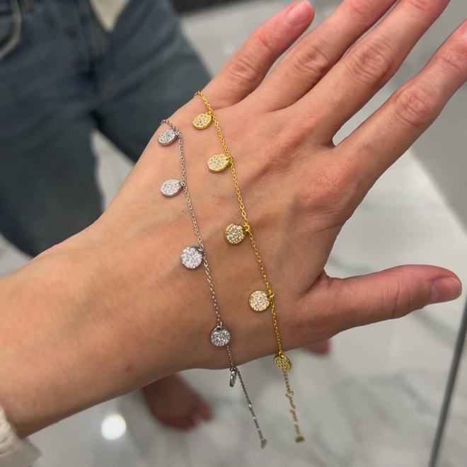 БРАСЛЕТ COINS DIAMOND GOLD