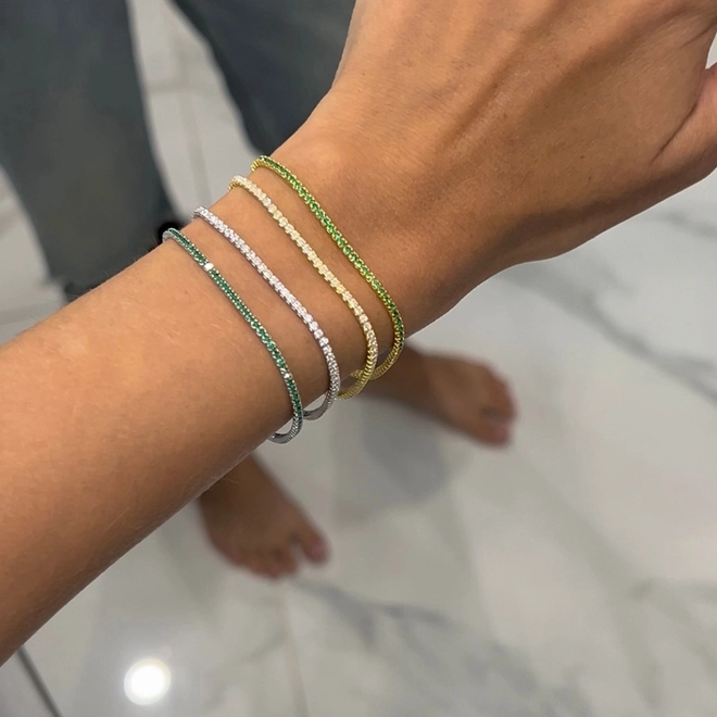 БРАСЛЕТ CANDY GREEN SILVER