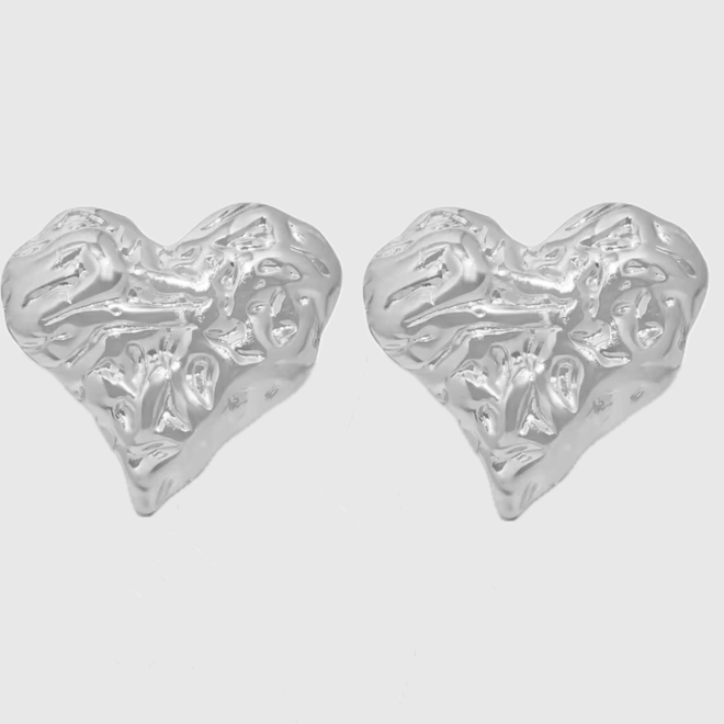 СЕРЕЖКИ MELTED HEART SILVER