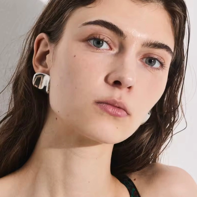 СЕРЕЖКИ LIQUID SILVER