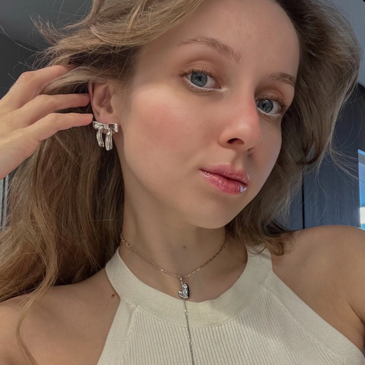 Сережки Bows silver