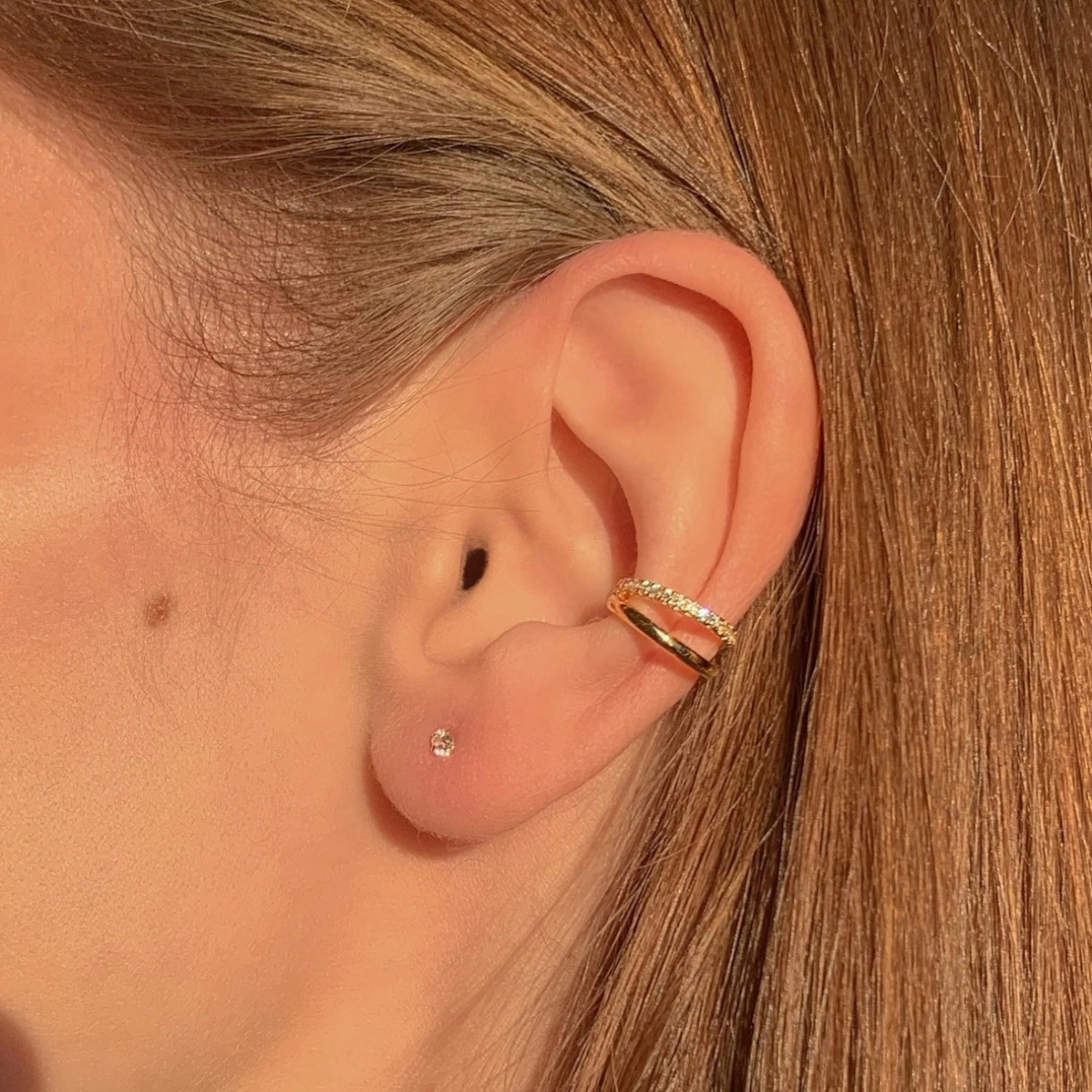 Сережка Diamond stud gold